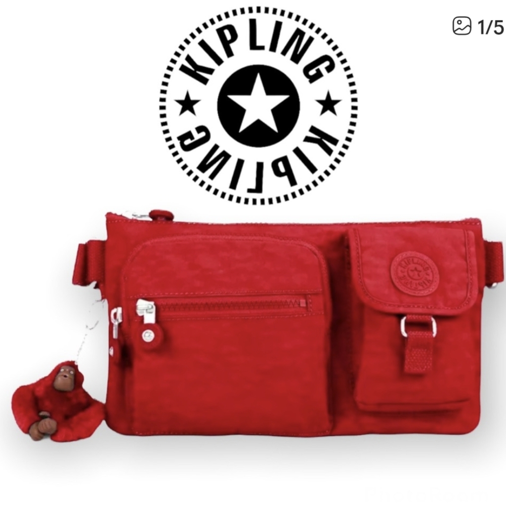 Kipling Vibrant Red Shoulder Bag